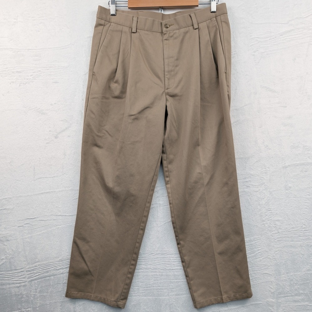 Dockers Pants Men's 36x29 Tan Pleated Khaki Chino Preppy Academia Old Money Y2K